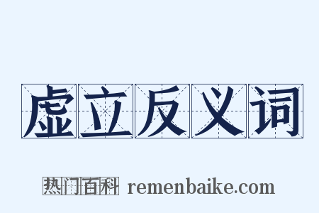 虚立反义词是什么意思的图片